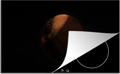 Produktbild von KitchenYeah© Herdabdeckplatte Dunkles Bild vom Mars , 85x52cm, Küche Deko, Glaskeramikkochfeld Herdabdeckung, Abdeckplatte fùr Kochfeld