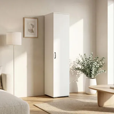 Produktbild von Mehrzweckschrank 'Chalvefted' mit 1 Tür 175 x 37 x 35 cm Weiß
