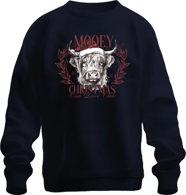 Produktbild von Mooey Christmas Kuh Kühe Kuhliebhaber - Weihnachten Xmas Christmas Uni Pullover, Navy, XXL