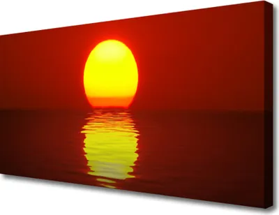 Produktbild von Tulup Leinwand-Bilder 100x50 Wandbild Canvas Kunstdruck Sonnenuntergang Meer Landschaf