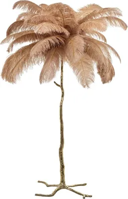 Obrázek produktu pro Casa Padrino stojací lampa palma khaki / zlatá 110 x 110 x v. 175 cm - Moderní stojací lampa v designu palmy - osvětlení - kvalita