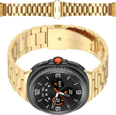 Produktbild von Bizon Armband Uhr Aura Samsung Galaxy Watch 8 40mm / 44mm / 8 Classic 46mm gold