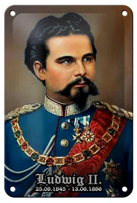Produktbild von Blechschild Portrait 12x18cm Nostalgie König Ludwig II