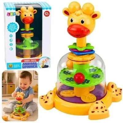 Productafbeelding van Bączek Giraffe met draaiende balletjes - Leantoys