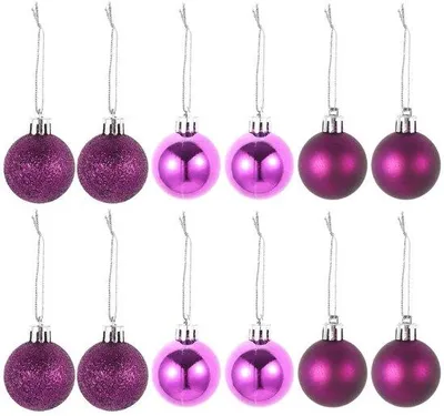 Produktbild von 24-teiliges Kerstset mit Glanzendem Design - Onbreekbar - Vielfarbig - Familienfreundlich