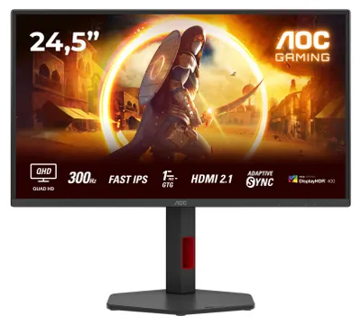 Obrázek produktu pro Počítačový monitor AOC G4 Q25G4SR 62,2 cm (24,5") 2560 x 1440 pixelů Quad HD LED Černá, červená