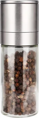 Produktbild von Salz und Pfeffermühle, Salzmühle nachfüllbar, Gewürzmühle,Verstellbare Grobheit Schwarze Pfeffermühle, Meersalzstreuer aus Edelstahl (1 Stück)