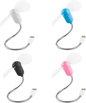 Obrázek produktu pro Miniaturní přenosný USB ventilátor, flexibilní přenosný chladicí ventilátor, tichý ventilátor pro notebooky a malá zařízení