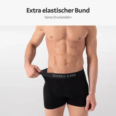 Produktbild von Burnell & Son Boxershorts 5er Set, Größe:M, Farbe BS Boxershorts:schwarz