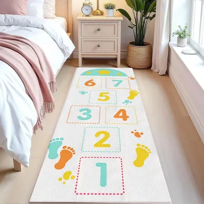 Obrázok produktu pre Detská podložka s motívom "hopscotch", umývateľná a mäkká