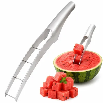 Produktbild von Melonenschneider - Edelstahl-Schneider für Wassermelone und Papaya - 1 Stück