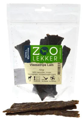 Productafbeelding van Zoolekker Vleesstrips 100 gram Lam