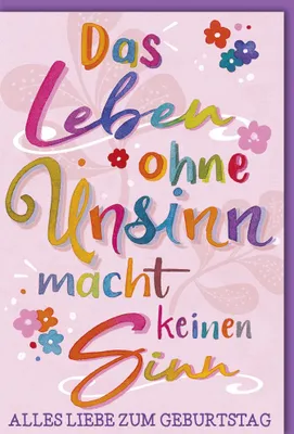 Produktbild von Geburtstag - Glückwunschkarte im Format 11,5 x 17 cm mit Umschlag