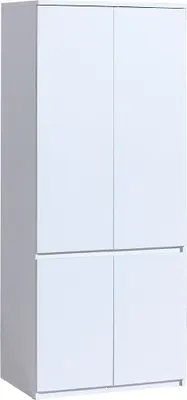 Produktbild von BETTSO Drehtüren Kleiderschrank mit Stange ARCA 80cm weiß