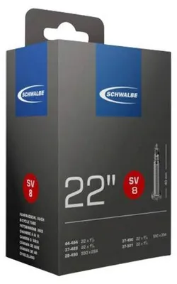Productafbeelding van Binnenbanden Schwalbe SV8, maat 22x1 1/8 - 1 3/8 (28/37-489/501), artikelnummer 10417313 (GV40), artikelnummer 10417313