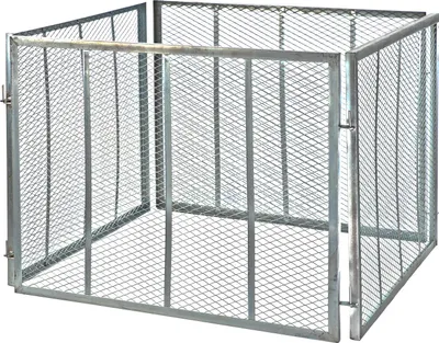 Metallkomposter 106x106x81 cm vollverzinkt Metall Komposter Gartenkomposter Ganzjahreskomposter Kompost Durchwurf Verzinkt Garten Freizeit Abfall Gartenmüll Gartenabfall 4031765309509 924311 30950 DEMA
