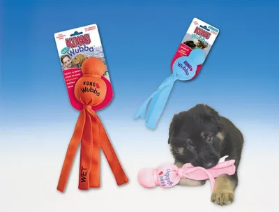 Produktbild von KONG Wubba Puppy, Hund, Interaktives Spielzeug, Pink, Stoff, 51 mm, 220 mm