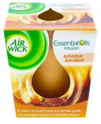 Zdjęcie produktu dla Air Wick Anti-Tabac Świeca Świeczka Zapachowa Olejek Eteryczny Pomarańcza