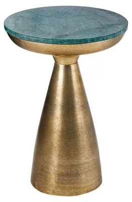Image de Table d'appoint 40 cm en marbre doré, design moderne pour le salon - ACHETER MAINTENANT