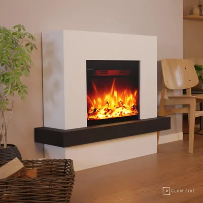 Produktbild von GF Core Elektrokamin 'Pandora' | LED Standkamin in weiss mit Heizung (1500 W) | HxBxT: 97x114x32cm