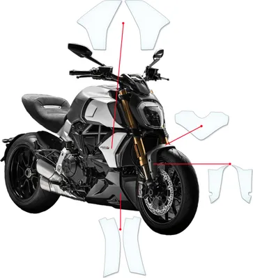 Produktbild von Lackschutzfolie Steinschlagschutz passend für Ducati Diavel 1260 / S 2019+