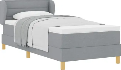 Obrázok produktu pre Posteľ s pružinovým rámom Svetlosivá 80 x 200 cm látka