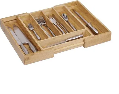 Immagine prodotto di Contenitore per posate Famanu, ideale per cassetti: porta posate, cucchiai, forchette, coltelli, grande