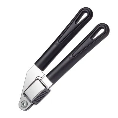 Image de Westmark Knoblauchpresse mit herausnehmbarem Gittereinsatz, Verchromt, Länge : 19,7 cm, Stahl/Kunststoff, Gentle, Schwarz, 28362270