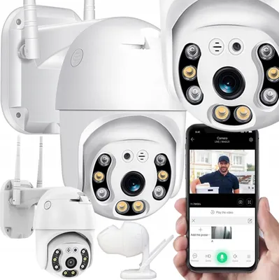 Produktbild von Outdoor Kamera Wifi Full Hd 1080P Drehbar 360° Zoom 4X Und Bewegungserkennung