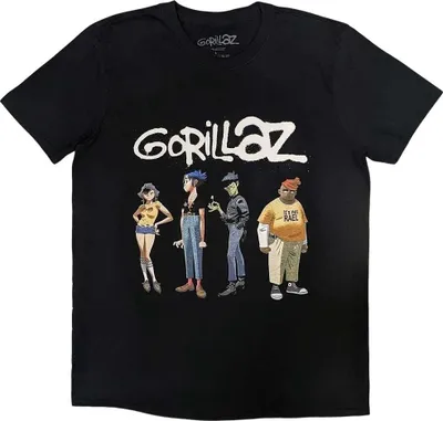 Obrázek produktu pro Gorillaz Spray Logo Group Black 2XL Tričko
