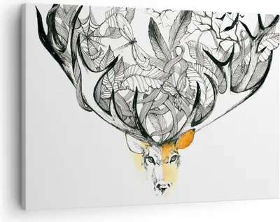 Produktbild von Bild auf Leinwand - Leinwandbild - Lieber Wilde Blumen Wald - 70x50cm - Wand Bild - Wanddeko - Leinwanddruck - Bilder - Kunstdruck - Wanddekoration - Leinwand bilder - Wandkunst - AA70x50-3111