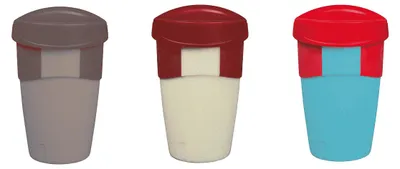 Produktbild von Mehrwegbecher WayCup 0,4l EUROHOME® – aus Kunststoff, 8,5x8,5x13,7cm – perfekt für Schule, Büro und Freizeit