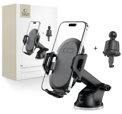 Zdjęcie produktu dla Tech-Protect V5 Universal Dashboard & Vent Car Mount Black