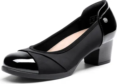 Produktbild von DREAM PAIRS Damen Chunky Geschlossene Zehe Niedrige Blockabsätze Arbeit Pumps Bequeme Runde Zehe Kleid Hochzeitsschuhe,Farbe: SCHWARZ, Größe: 38