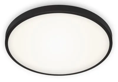 Image de Plafonnier LED BRILONER LEUCHTEN MANNY, 24 W, 2200 lm, IP20, noir-blanc, plastique-métal, Ø 38,5 cm