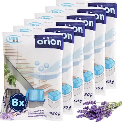 Immagine prodotto di Orion | Pacchetto di ricarica per assorbire l'umidità - Lavanda - 450 g - 6 pezzi - Fino a 20 m²