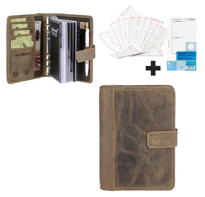Produktbild von Greenburry Terminplaner Leder A6 (14x19cm) Terminkalender Organizer braun inkl Kalender 2027