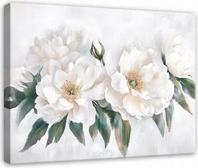 Produktbild von Leinwand Bilder 60x40 cm - Abstrakt Blumen, moderne Wanddeko für Wohnzimmer