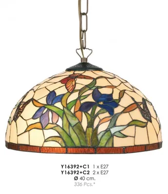 Produktbild von Tiffany Pendelleuchte Durchmesser 40 cm Y16392 + C1/C2 Leuchte Lampe