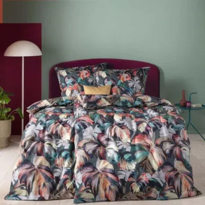 Produktbild von Estella Mako-Satin Bettwäsche Amy salbei 135x200 cm + 80x80 cm