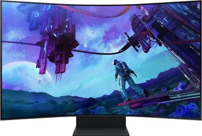 Produktbild von Samsung Odyssey Ark G97NC Gaming Monitor, 55 Zoll, 4K UHD, 165 Hz, 1 ms, VA Panel, 600 cd/m², Tizen, DisplayPort, 4x HDMI, USB, WLAN