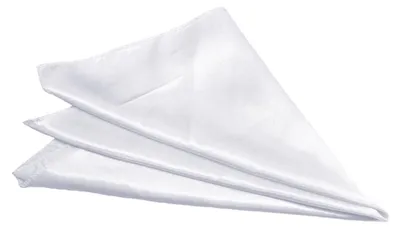 Produktbild von Satin-Servietten quadratisch 48 cm x 48 cm, weiche Tischdecken für Hochzeit und Abendessen, 10 Stück, knitterfrei und elegant,Weiß