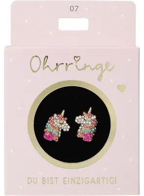 Image de DEPESCHE Boucles d'oreilles licornes scintillantes Tu es unique N° 7