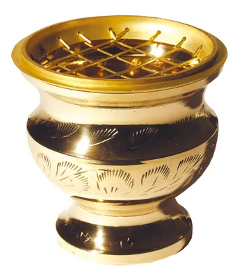 Produktbild von Räuchergefäß India Messing 8 x 7 cm