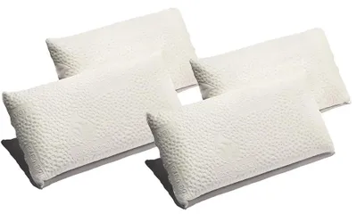 Produktbild von Matris 4er-Set Memory-Schaum-Kopfkissen Aloe Vera – 4er-Set | 75 × 35 cm | Weiß