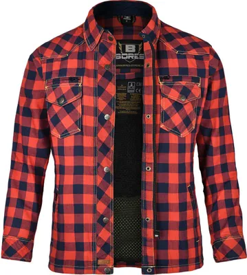 Immagine prodotto di Camicia da moto Bores Lumberjack Premium da donna, rosso/blu, M