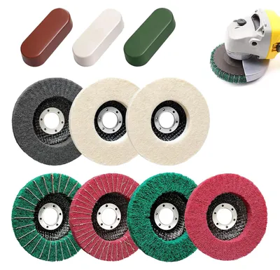 Polierscheiben-Set, Nylonfaser & Wolle, 3 Pasten, für Bohrmaschine