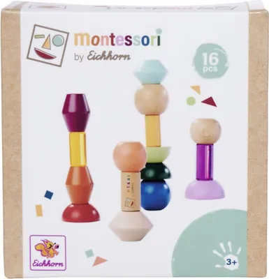 Immagine prodotto di Eichhorn Kleinkindwelt giocattolo di abilità motoria Montessori perline impilabili 100006051