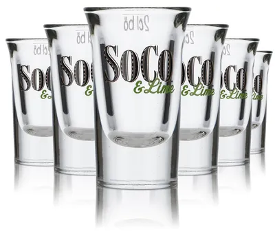Produktbild von 6x Southern Comfortt Glas Shotglas Gläser Stamper KurzerSOCO & Lime