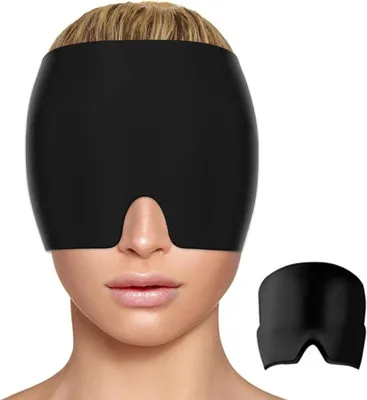 Produktbild von Migräne-Mütze – Migräne-Maske – Kopfschmerz-Maske – Wärme- und Kältetherapie – Wiederverwendbar – Anti-Migräne – Must-have bei Kopfschmerzen!